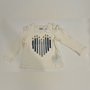 NWT Baby Gap 3 year old Girls Hanukkah Long Sleeve Shirt